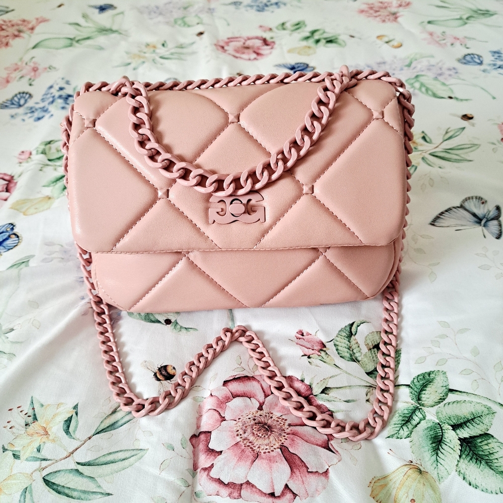 NWT Gilda Paris Pink Quilted Chain Shoulder Bag PRICE IS FIRM No Offers